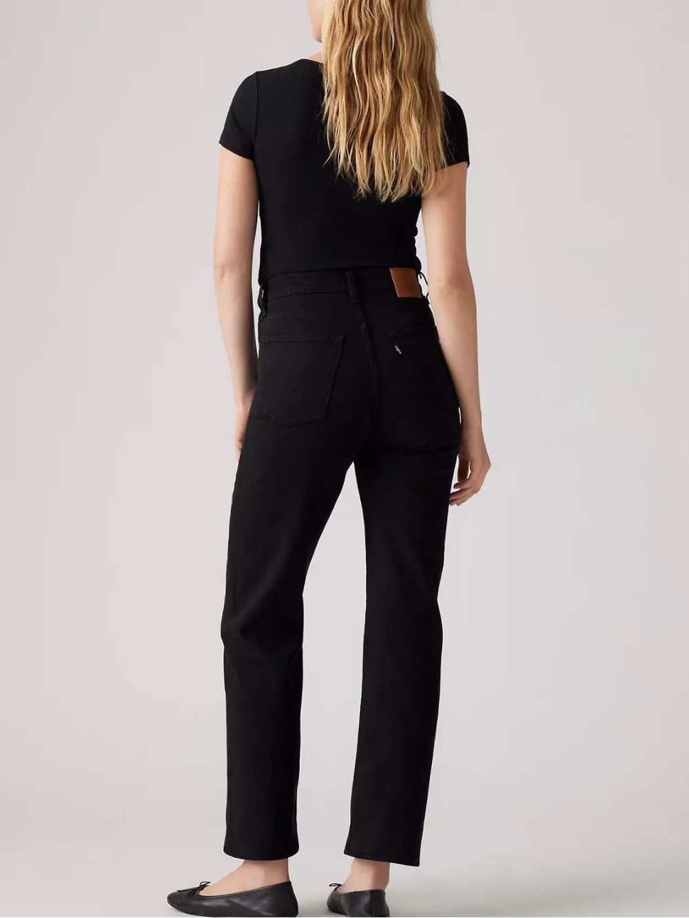 Black High-Rise Straight Women's Jeans - Picture 2 of 13